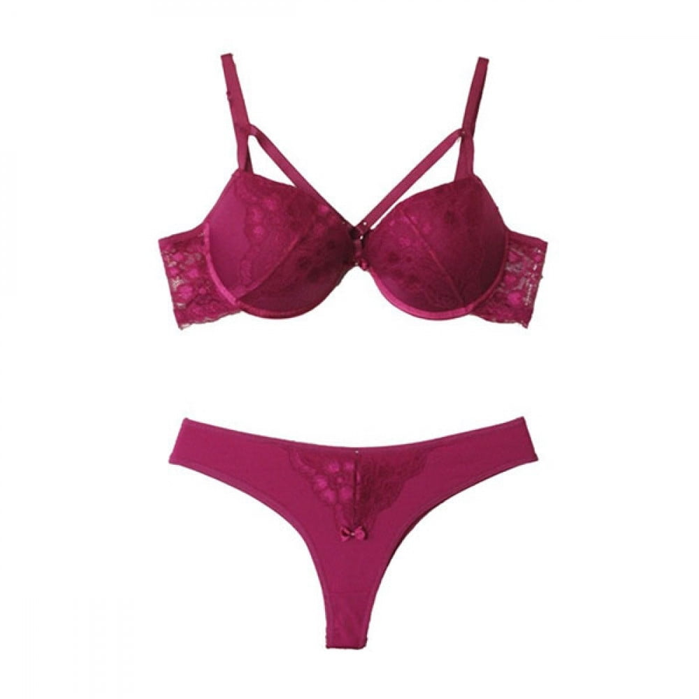 Conjunto Strappy com Renda Rosa - LA137
