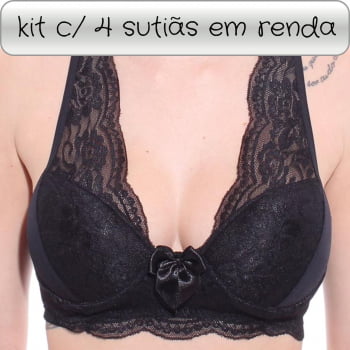 4 sutiãs em renda - KITHE01HD03